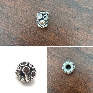 Pandora Rose-Colored Stone Charm